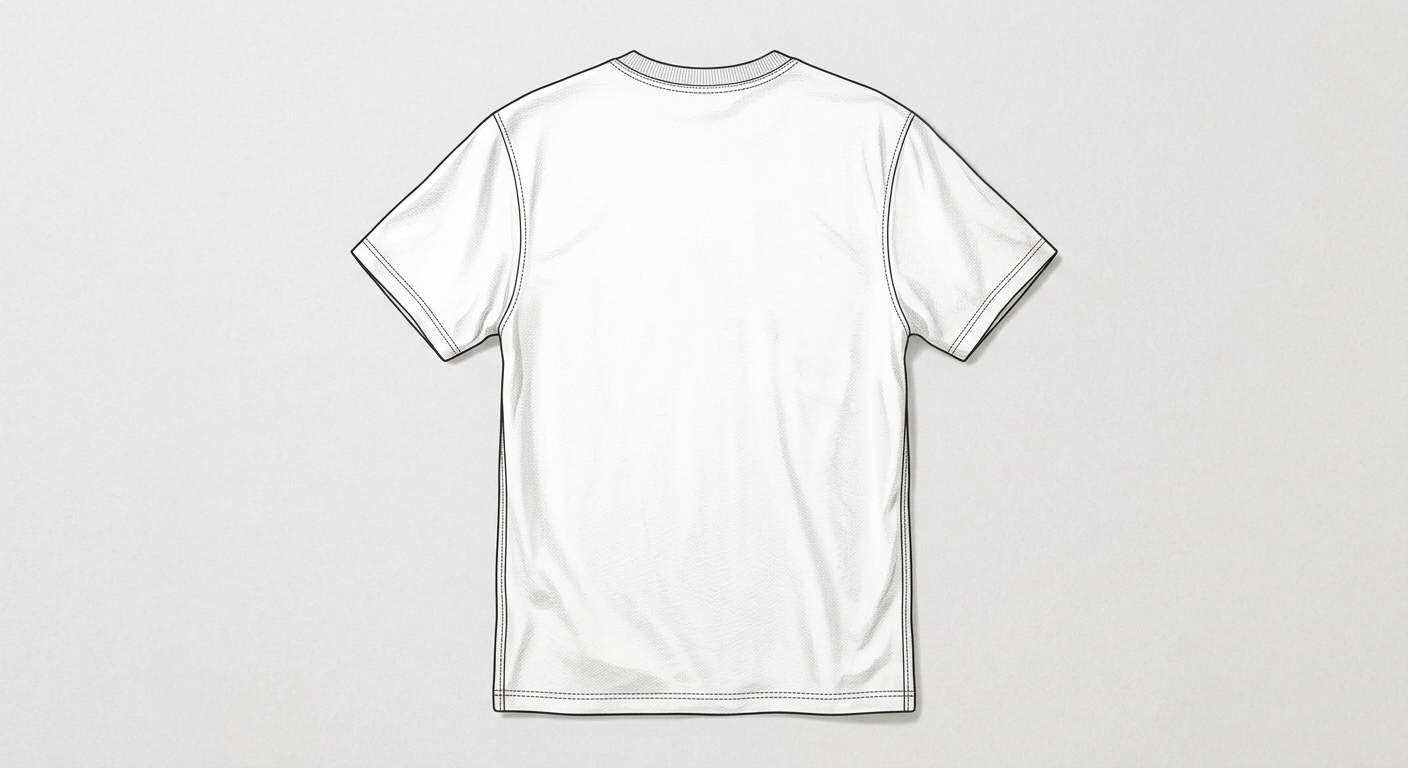 T-Shirt mit Logo – Mockup Rückseite
