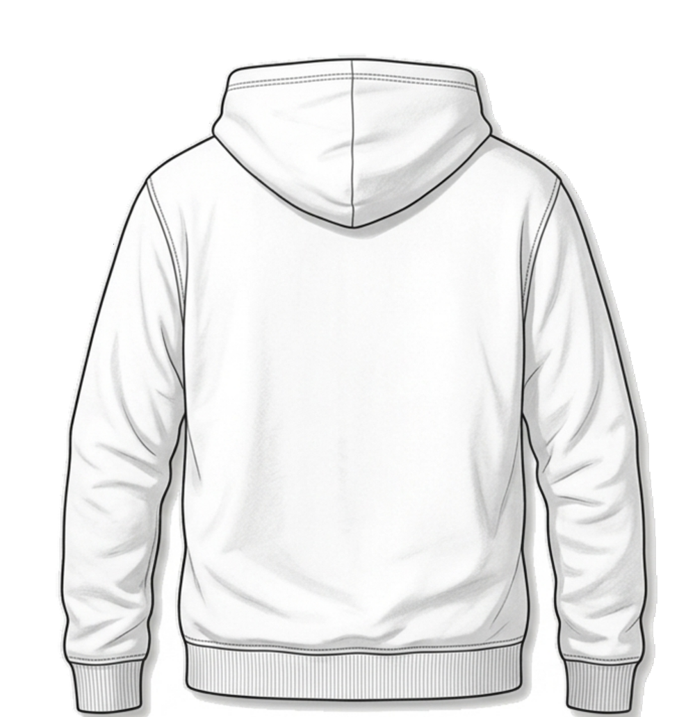 Premium Hoodie – Mockup Rückseite